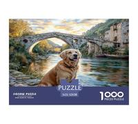 Cane carino 100% cartone riciclato Puzzle da 1000 pezzi per adulti di River & Bridge The Impossible Challenge 52x38cm/1000 pezzi