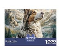 Cane carino 1000 pezzi per regali per adulti: cane che guarda il paesaggio, attività stimolante e stimolante per la casa, 38x26 cm/1000 pezzi