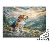 Cane carino Beagle colorato su Rocky Hill Puzzle da 1000 pezzi per adulti The Impossible Challenge Sviluppo del cervello 38x26 cm/1000 pezzi