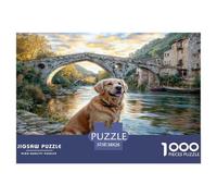 Cane carino Cane colorato di River & Bridge 1000 pezzi Puzzle per adulti Splendidamente illustrato Regalo di compleanno 38x26 cm/1000 pezzi