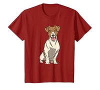 Cane carino che si siede con l'animale domestico Maglietta