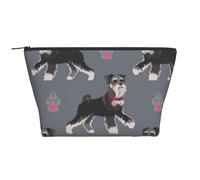 Cane carino di animale Schnauzer, Borsa da toilette Borsa per trucco Borsa per cosmetici Borsa da toilette da viaggio portatile