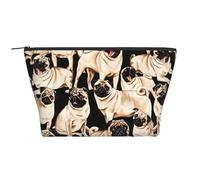 Cane carino e divertente del carlino, Borsa da toilette Borsa per trucco Borsa per cosmetici Borsa da toilette da viaggio portatile