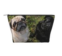 Cane Carlino In Bianco E Nero, Borsa da toilette Borsa per trucco Borsa per cosmetici Borsa da toilette da viaggio portatile