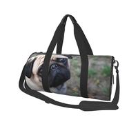 Cane carlino stampato, Borsone da viaggio di grande capacità Borsa rotonda Borsa da viaggio sportiva Borsa da viaggio Borsa da fitness