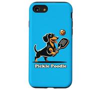 Cane che gioca a Pickleball Wiener Cane Bassotto Divertente Barboncino Custodia per iPhone SE (2020) / 7/8