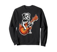 Cane Che Gioca fiammeggiante Chitarra Punk Terrier Felpa