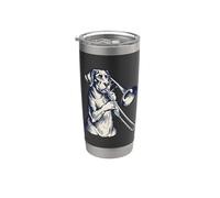 Cane che gioca trombone Bicchiere termico in acciaio inox doppia parete