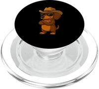 Cane che indossa occhiali da sole cappello da cowboy Texas PopSockets PopGrip per MagSafe