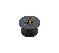 Cane che indossa un pompiere uniforme PopSockets PopGrip Adesivo