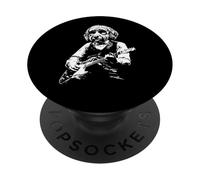Cane che suona la chitarra PopSockets PopGrip Adesivo