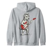 Cane Che Suona la Chitarra Rock & Roll Cani Musica Rock Felpa con Cappuccio