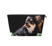 Cane Chihuahua carino, Borsa da toilette Borsa per trucco Borsa per cosmetici Borsa da toilette da viaggio portatile