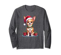 Cane Chihuahua Natalizio, Carino, Stile Cartone Animato Maglia a Manica