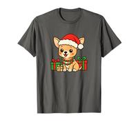 Cane Chihuahua Natalizio, Carino, Stile Cartone Animato Maglietta