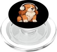 Cane Cocker Spaniel Inglese che indossa le cuffie - Cane mamma papà PopSockets PopGrip per MagSafe