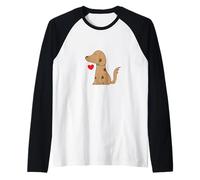 Cane con Cuore Maglia con Maniche Raglan