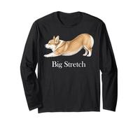 Cane Corgi Big Stretch Classico Tradizionale Retro Americana Maglia a Manica