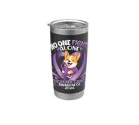 Cane Corgi Nessuno combatte il cancro al pancreas da solo Supporto 2026 Bicchiere termico in acciaio inox doppia parete