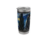 Cane Corso Cane Van Gogh Notte Stellata Bicchiere termico in acciaio inox doppia parete
