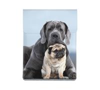 Cane Corso Cani Carlino Concetti di amicizia, Custodia per laptop in pelle PU, borsa per notebook, custodia per laptop, custodia per tablet