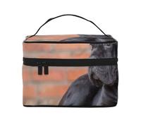 Cane Corso, cani neri di grossa taglia, borsa da viaggio per il trucco da donna, grande organizer per cosmetici