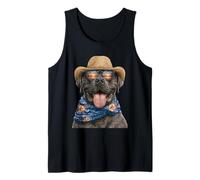 Cane Corso con Occhiali da Sole e Cappello di Paglia Cane Estate Grafica Canotta