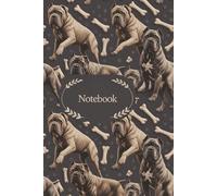 Cane Corso Design - Italian Mastiff Pattern with Paws and Bones: Notebook with 120 College Ruled Pages - Perfect for Cane Corso Lovers, Dog Trainers, and Pet Care Notes