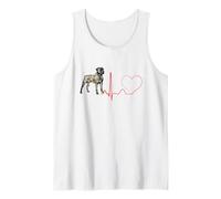 Cane Corso Dog Heartbeat ECG Divertente I Miei Cani Sono Il Mio Cardio Canotta