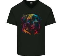 Cane Corso Dog Maglietta In Cotone A V Per Uomo