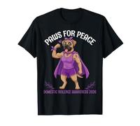 Cane Corso Dog Paws Pace Consapevolezza della violenza Domestica 2026 Maglietta
