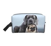 Cane Corso Dogs Pug Friendship Concepts, organizer per cosmetici di grande capacità, borsa da viaggio per il trucco da donna