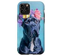 Cane Corso Fiore Corona Ritratto Artwork Pet Gift Custodia per iPhone 11 Pro
