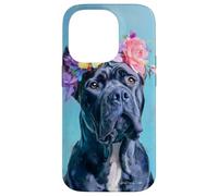 Cane Corso Fiore Corona Ritratto Artwork Pet Gift Custodia per iPhone 14 Pro