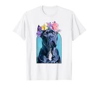 Cane Corso Fiore Corona Ritratto Artwork Pet Gift Maglietta