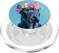 Cane Corso Fiore Corona Ritratto Artwork Pet Gift PopSockets PopGrip per MagSafe