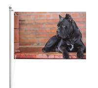 Cane Corso Grandi Cani Neri Animali Domestici,Bandiera da giardino, bandiera decorativa da cortile, bandiera bifacciale, 2x3 piedi, per esterni e interni