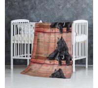 Cane Corso Grandi Cani Neri Animali Domestici,Coperta morbida, calda, anti-pilling, in flanella, peluche, 76 x 127 cm