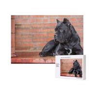 Cane Corso Grandi Cani Neri Animali Domestici,Puzzle in legno da 300 pezzi per famiglie, per adulti e adolescenti, decorazioni per la casa
