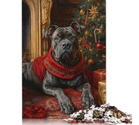 Cane Corso in Festive Red Dog Christmas Portrait with Red Scarf Puzzle Impossibili 1000Pcs Decorazione Per La Casa. Giochi Rilassamento E Intelligence Per Adulti E Bambini Da 12 Anni 1000pcs (75x50