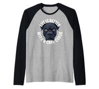 Cane Corso Lover La Vita è Meglio con Un Cane Cane Corso Maglia con Maniche Raglan