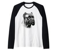 Cane Corso Maestoso Ritratto Canino Maglia con Maniche Raglan
