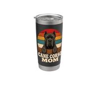 Cane Corso Mom, design vintage per amanti dei cani Bicchiere termico in acciaio inox doppia parete