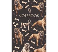 Cane Corso Notebook - Realistic Dog Pattern with Bones and Paws: 120-Page College Ruled Journal Featuring the Italian Mastiff - Perfect for Dog Lovers, Pet Owners, and Cane Corso Fans