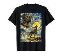 Cane Corso Notte Stellata Van Gogh Simpatico Cane Ululante Maglietta