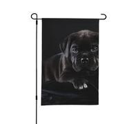 Cane Corso Pets Cucciolo Cane Corso Nero,Bandiera da giardino per esterni e interni, stendardo decorativo bifacciale 30x45 cm