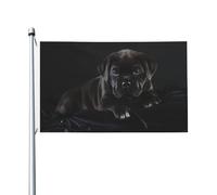 Cane Corso Pets Puppy Black Cane Corso Flags 5ft x 3ft with Eyelets Custom Flag Polyester