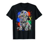 Cane Corso Puppy Paint Splashes w cap e Occhiali da Sole Maglietta con Stampa Grafica Economica