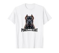 Cane Corso Ritratto Potere con Cuore Maglietta