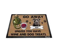Cane Corso - Vai Via Se Non Hai Vino E Dolcetti Per Cani Tappeti D'Ingresso Lavabile Tappeto Ingresso Casa Facile Da Pulire Zerbino Di Benvenuto Per Camera Letto Terrazzo Interno 40X60 Cm